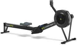 Concept2 RowErg Modell D: Rudergerät mit Luftwiderstand, Standardbeinen, Schwarz
