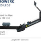 Concept2 RowErg Modell D: Rudergerät mit Luftwiderstand, Standardbeinen, Schwarz