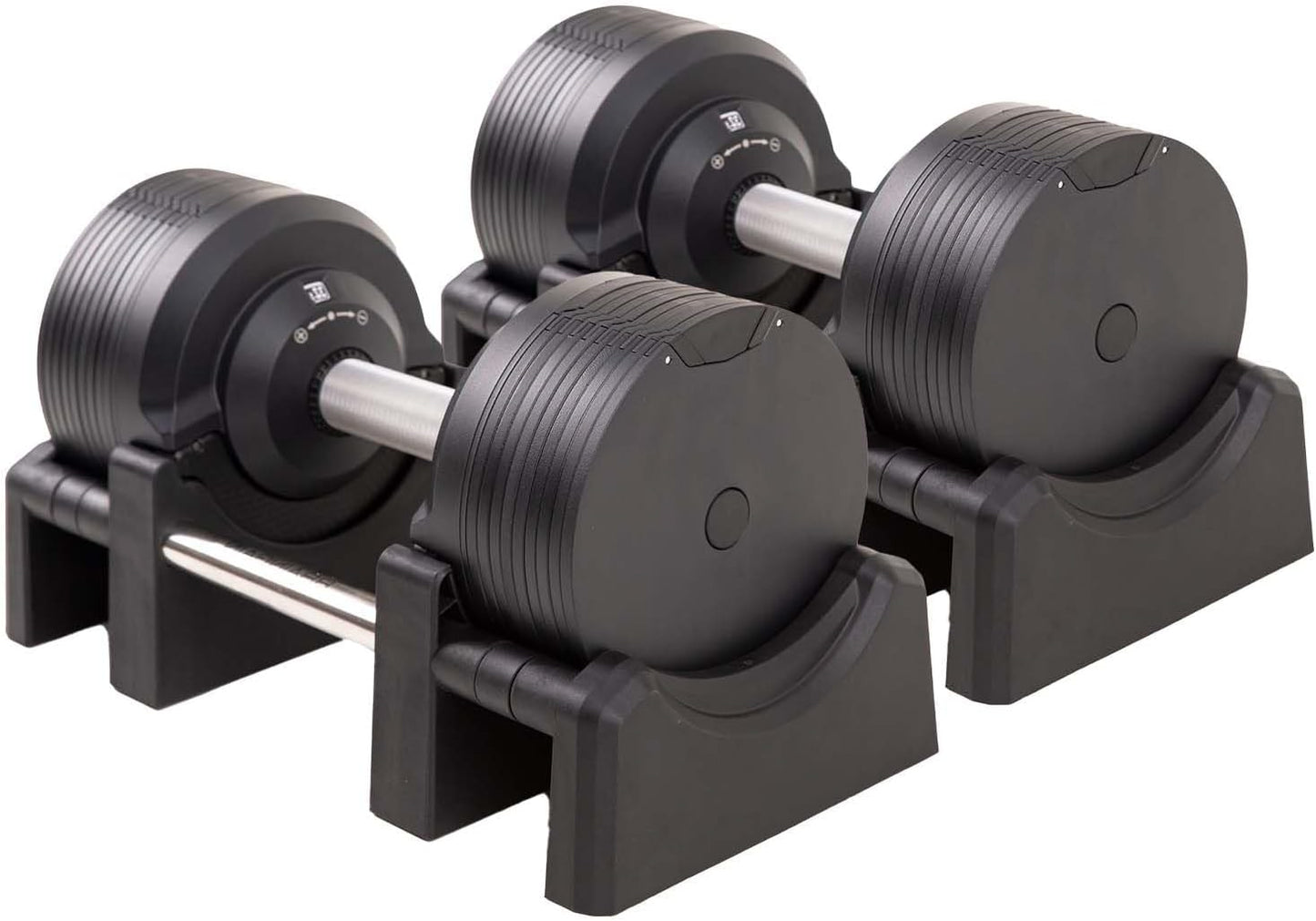 BRAINGAIN Verstellbare Hanteln: Chrom/Schwarz, Krafttraining für Zuhause