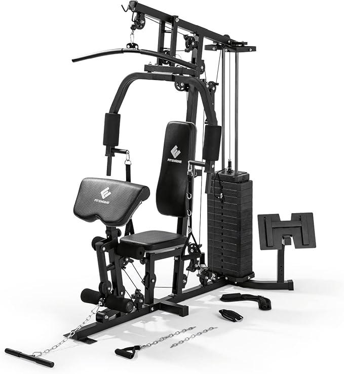 FitEngine Kraftstation: Komplettes Home Gym mit 67 kg Gewichten