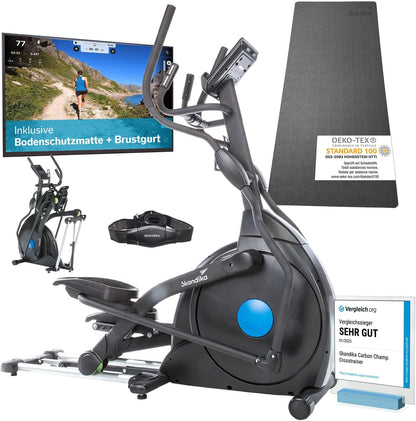 Skandika CardioCross Carbon Champ Elliptical Trainer | 54 lbs Flywheel