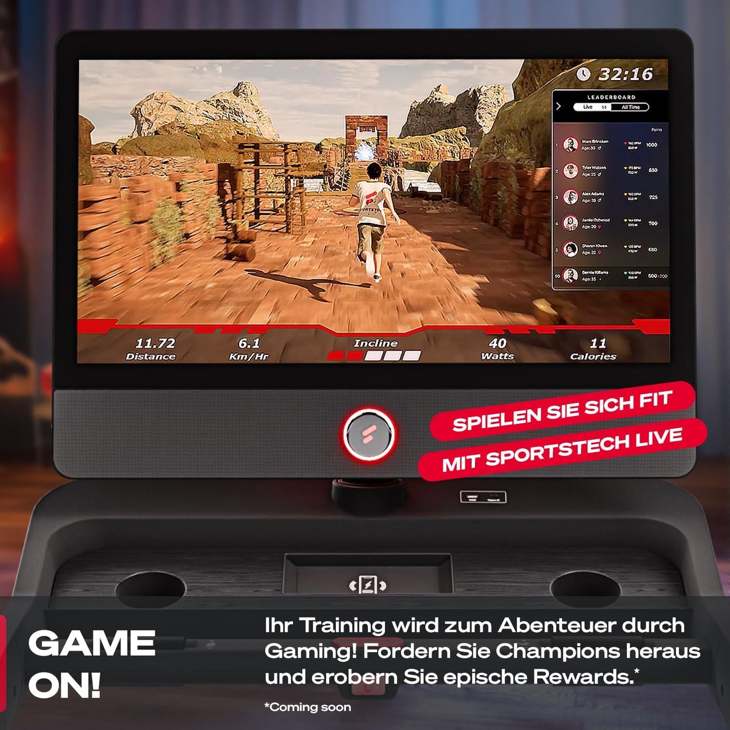 Sportstech sTread Pro: Klappbares Laufband, 20 km/h, 15% Steigung, mit App