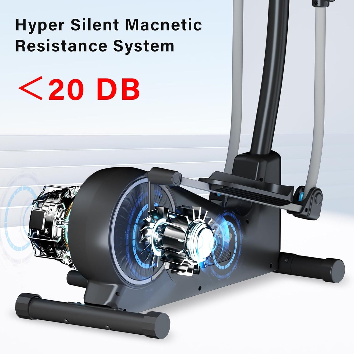 TODO 2-in-1 Crosstrainer für Zuhause mit App & LCD Monitor