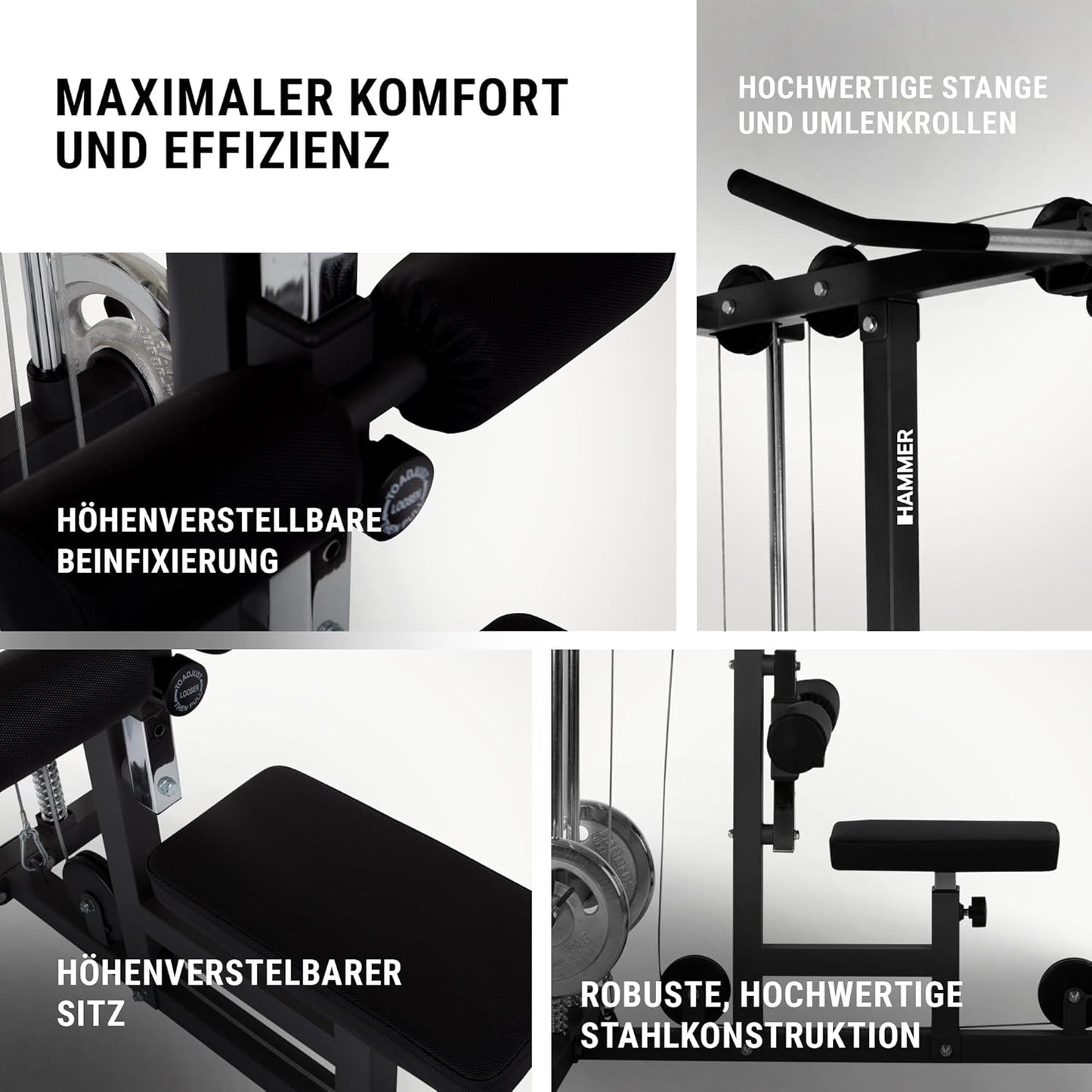 Finnlo Multi Lat Tower Zugstation – Rückentrainer, Armtrainer, Bauchmuskeltrainer