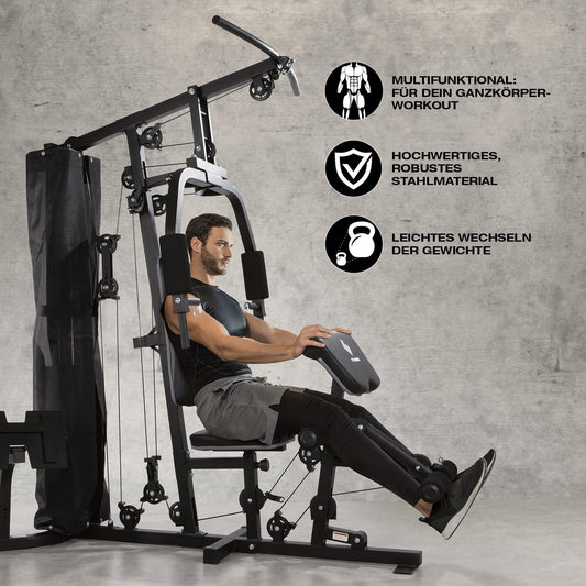 FitEngine Kraftstation: Komplettes Home Gym mit 67 kg Gewichten