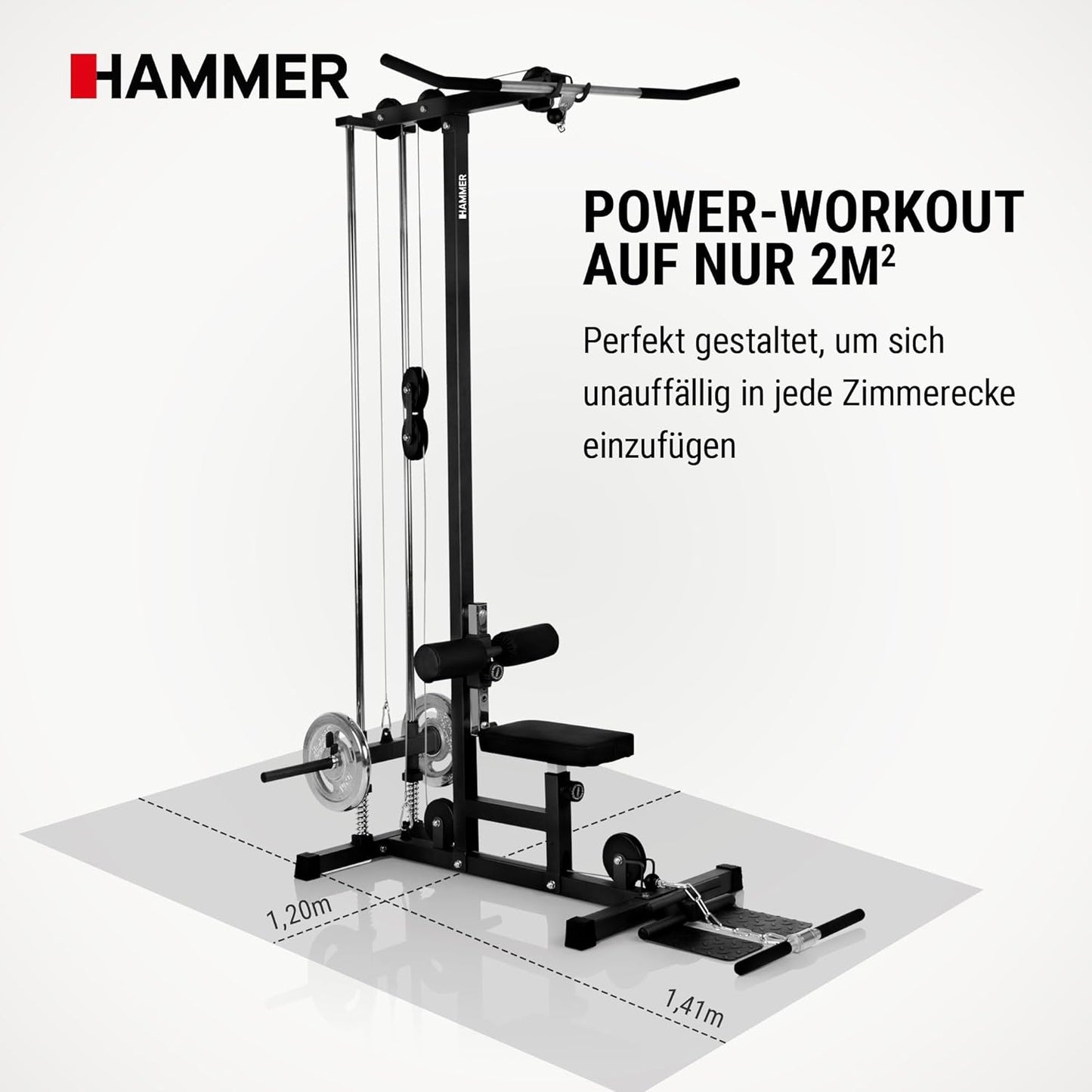 Finnlo Multi Lat Tower Zugstation – Rückentrainer, Armtrainer, Bauchmuskeltrainer