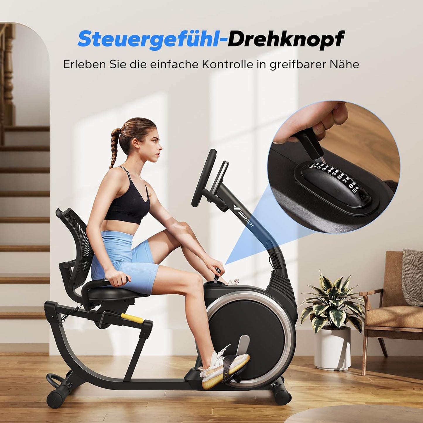 MERACH Recumbent Exercise Bike for Home Cardio Workout with Bluetooth