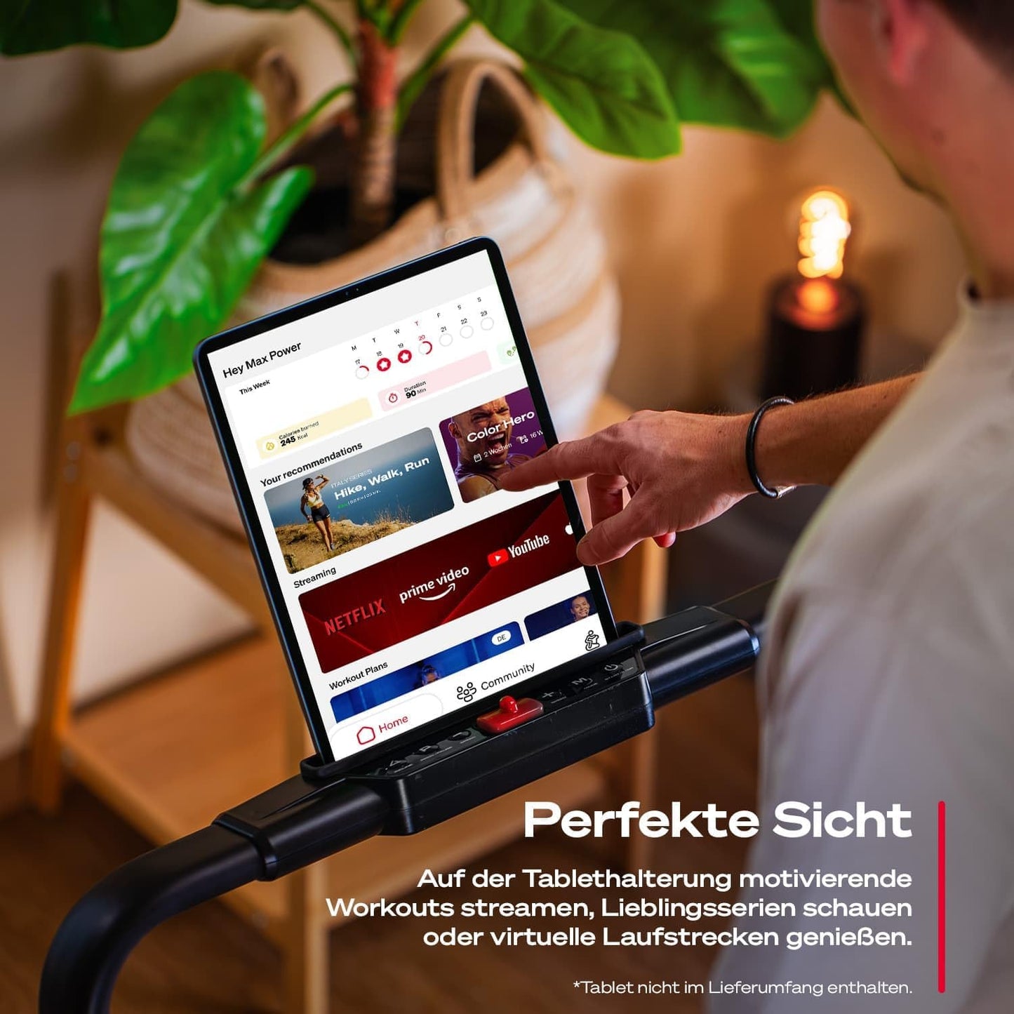 Sportstech sPad500 Laufband: Faltbar mit Steigung für Zuhause