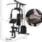 HOMCOM Home Gym Kraftstation – Latzug, Kabelzug, Brustpresse, Beintrainer
