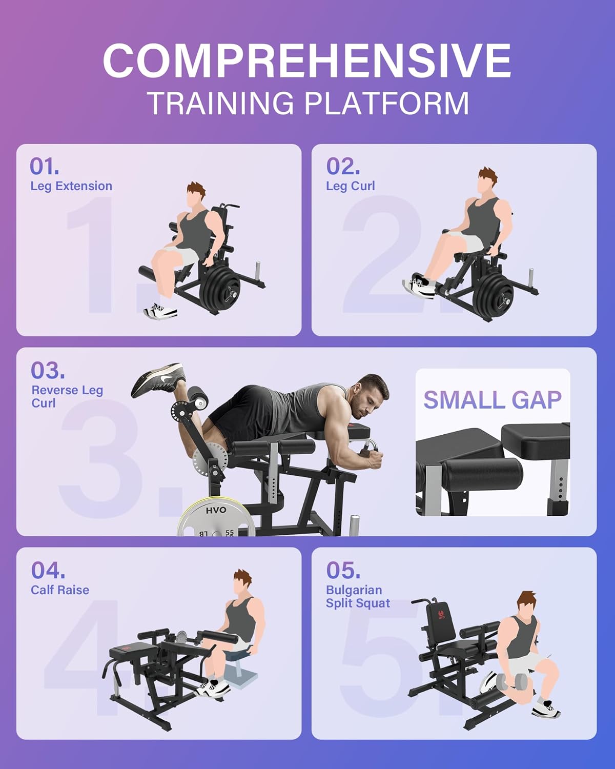 HVO Beinstrecker & Beinbeuger Maschine - Professionelles Beintrainingsgerät für Zuhause