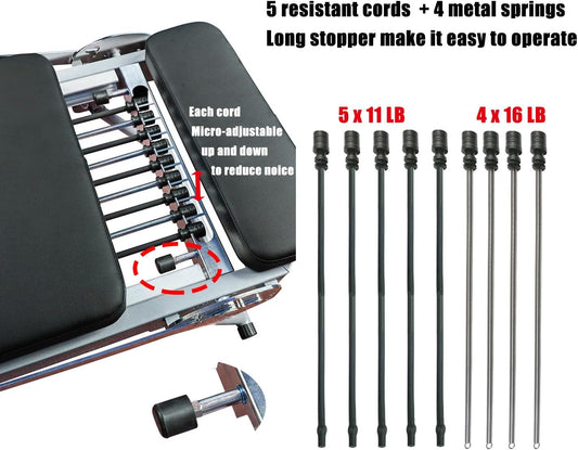 Nexace Pilates Reformer für Zuhause, Faltbarer Pilates Reformer Heimgebrauch