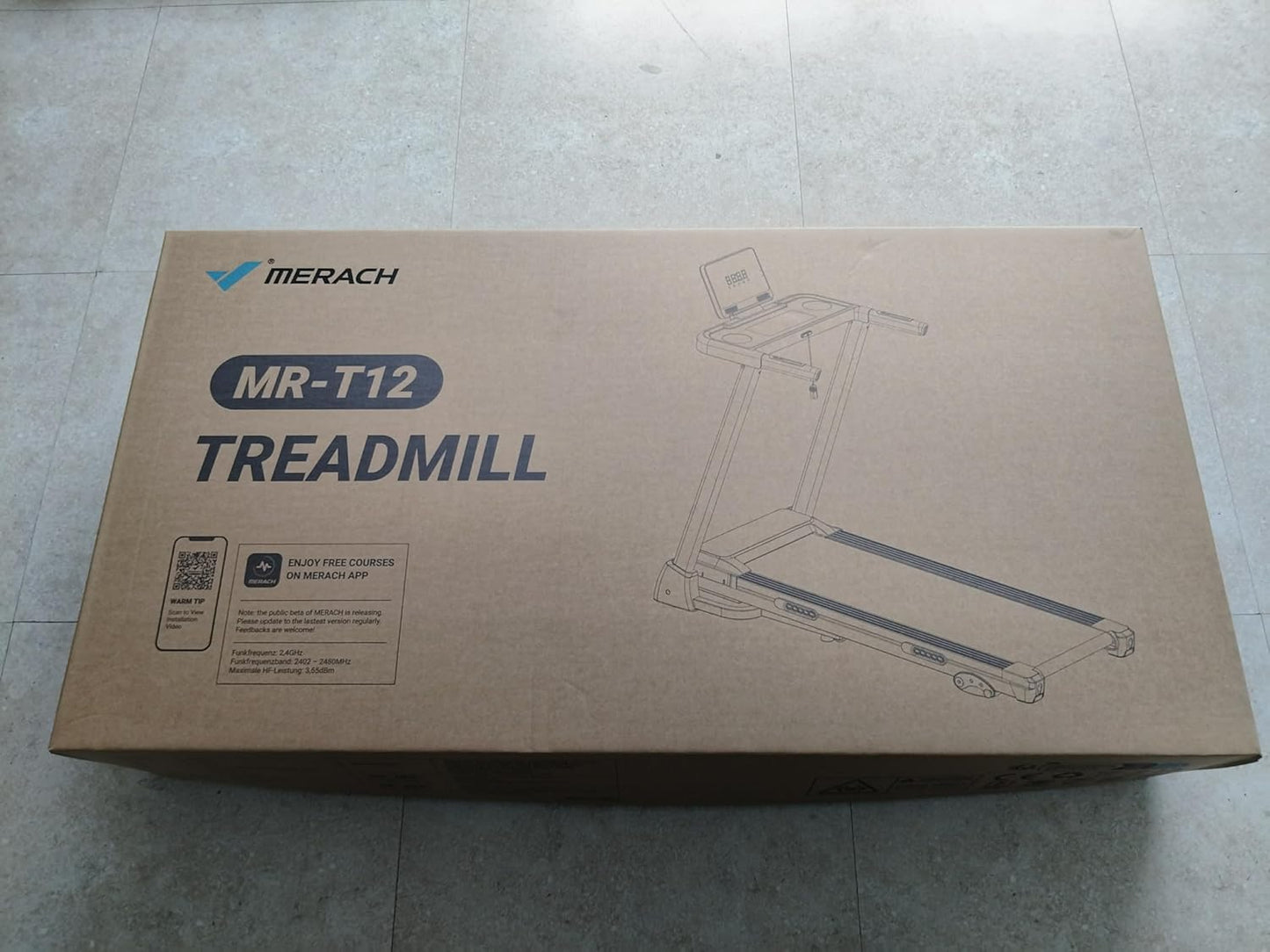 MERACH Klappbares Laufband: 2,5 PS, Steigung, 0,8–12 km/h für Zuhause