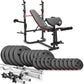 Hop-Sport Hantelbank: Multifunktional mit Latzug, verstellbarer Schrägbank & Hantelset