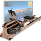SportPlus Water Rowing Machine Solid Oak Wood Rower App-Compatible