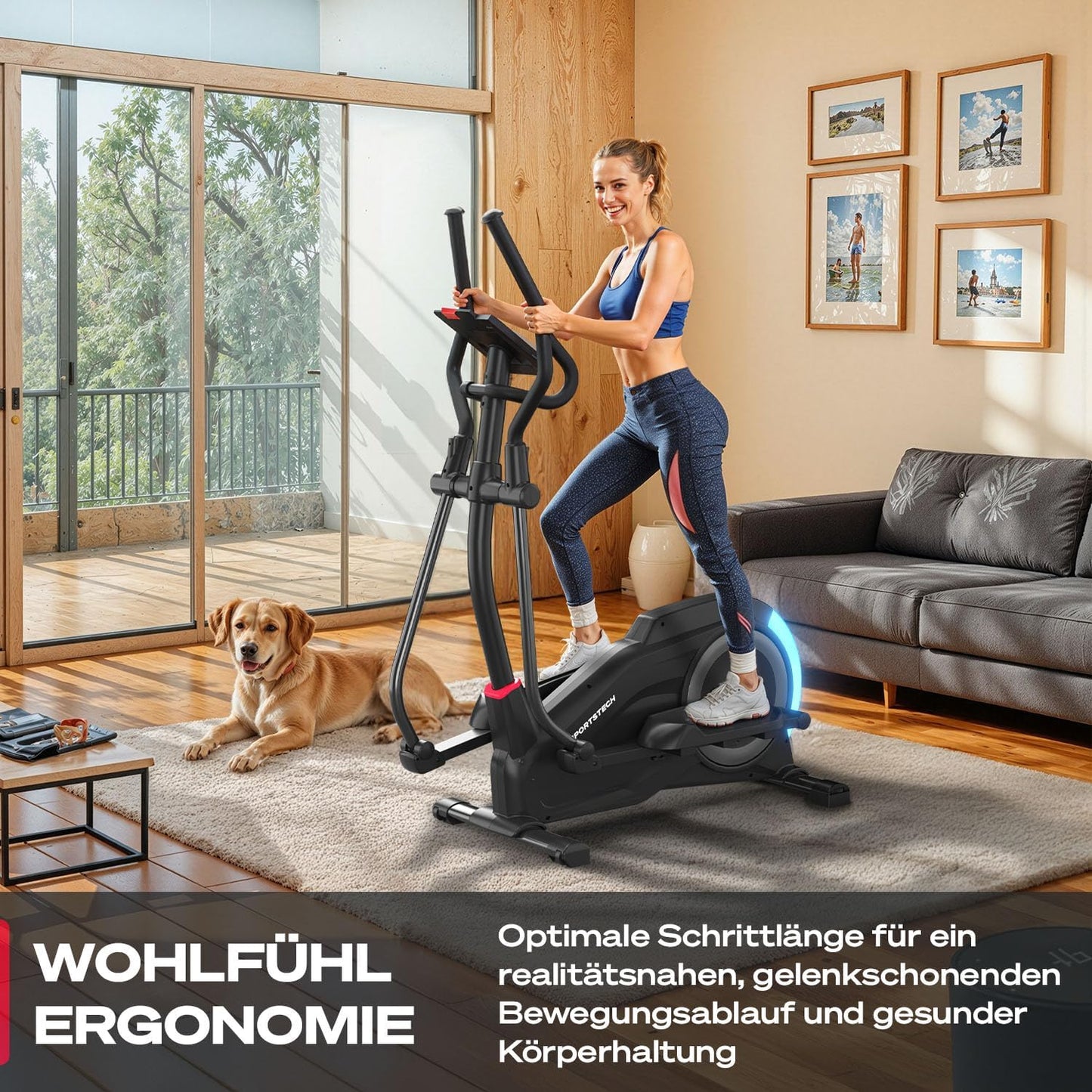 Sportstech CX700: Crosstrainer, 24kg Schwungmasse, App & Bluetooth