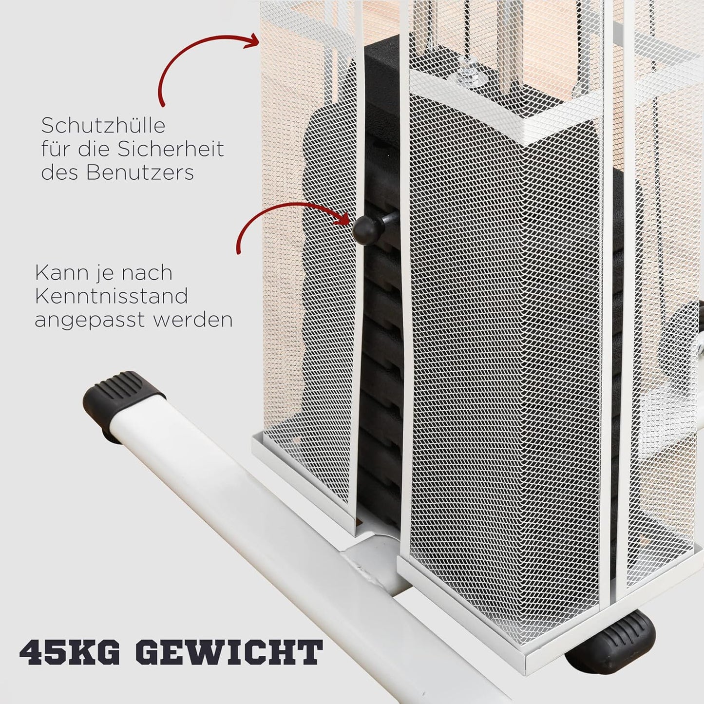 HOMCOM Multistation: Kraftstation mit Latzug, Butterfly & 45 kg Gewichten